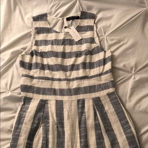 Vici Blue and White Striped Jumpsuit